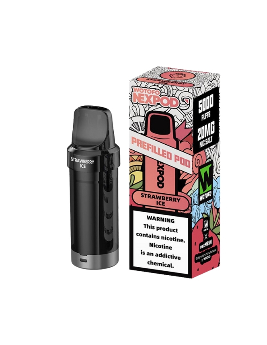 NEXPOD RECARGA STRAWBERRY ICE 5000 PUFF
