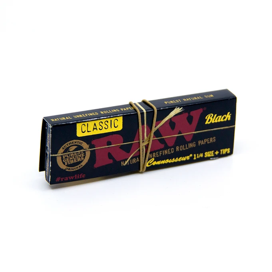 Papelillos RAW Black Connoisseur 1 1/4 + TIPS