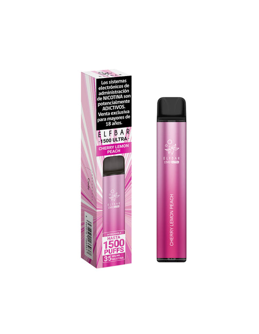 VAPORIZADOR ELFBAR CHERRY LEMON PEACH 1500 PUFF 3.5%NIC